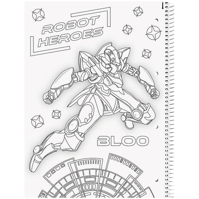 Коледж-блок BRUNNEN Premium, А4, клітинка, 80 аркушів, Robot Heroes, 10-679 28 421